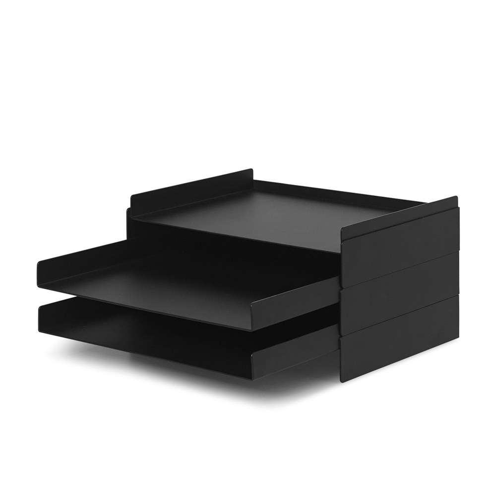 ferm LIVING Desk Organiser Double Stack Black