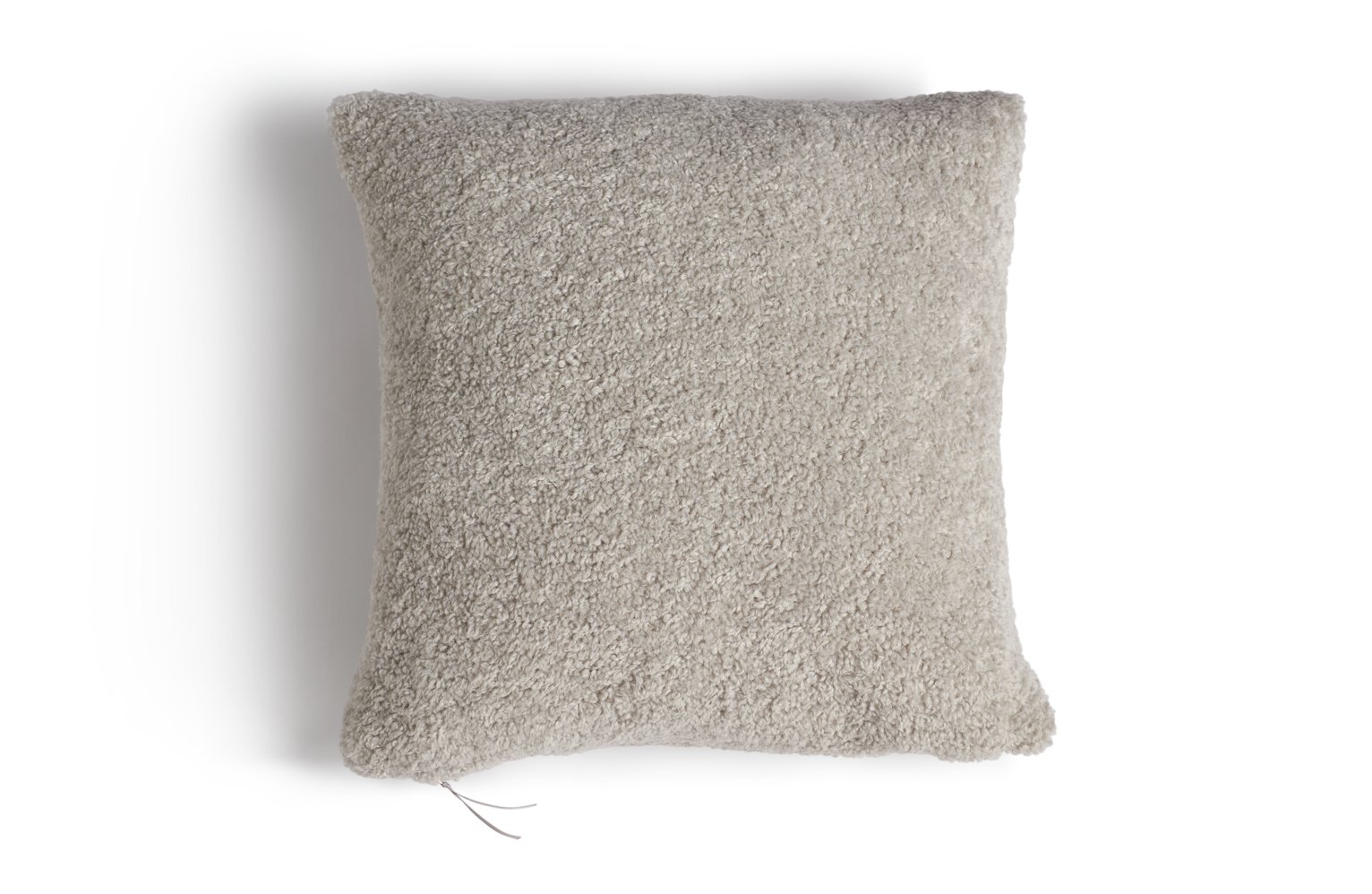 Habitat Faux Sheepskin Plain Cushion - Grey - 43x43cm