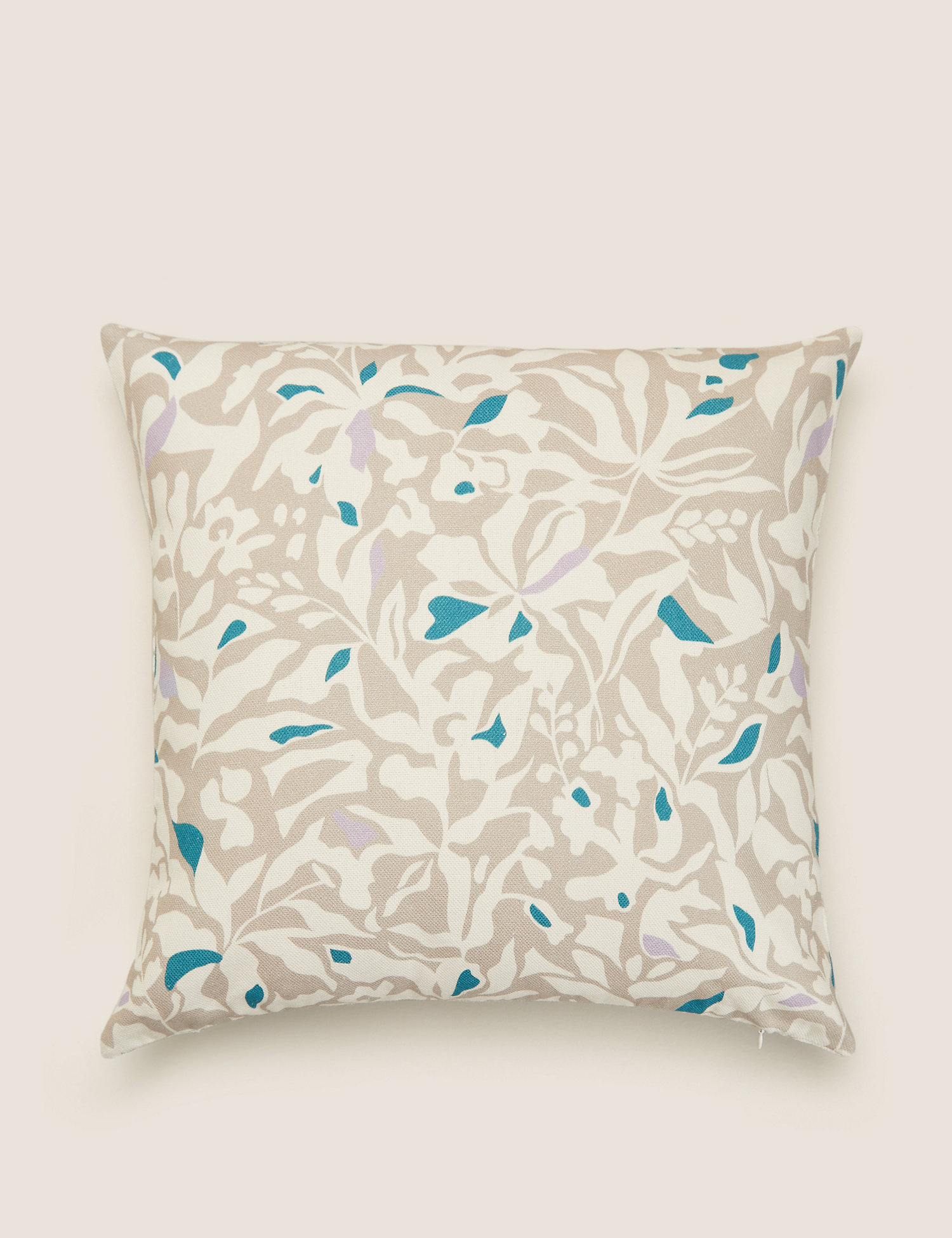M&S Pure Cotton Abstract Floral Cushion Cover