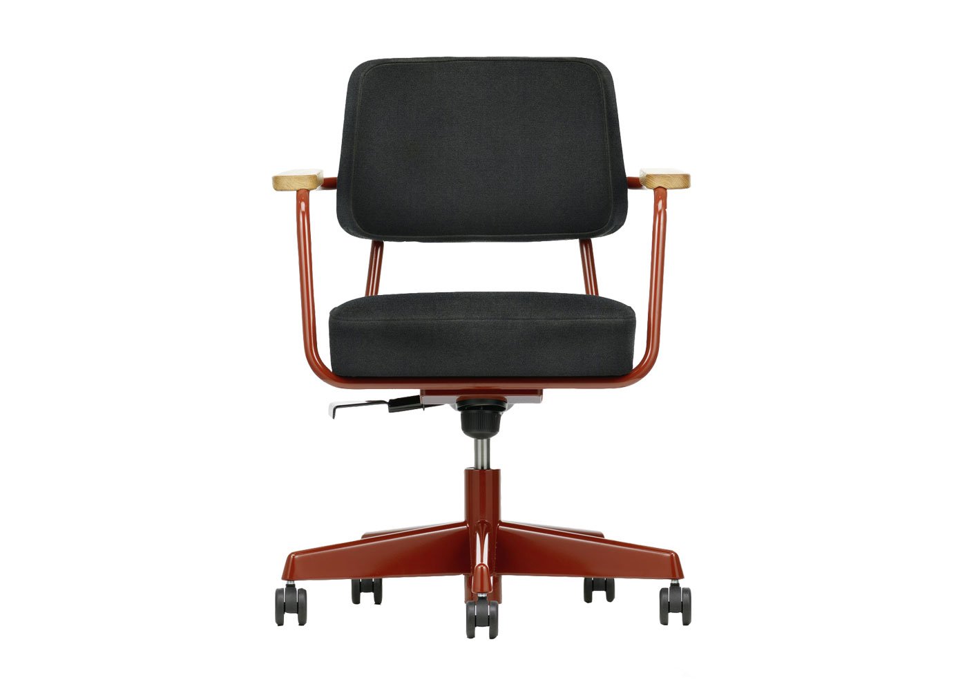 Vitra Fauteuil Direction Pivotant Office Chair Japanese Red Powder Coated
