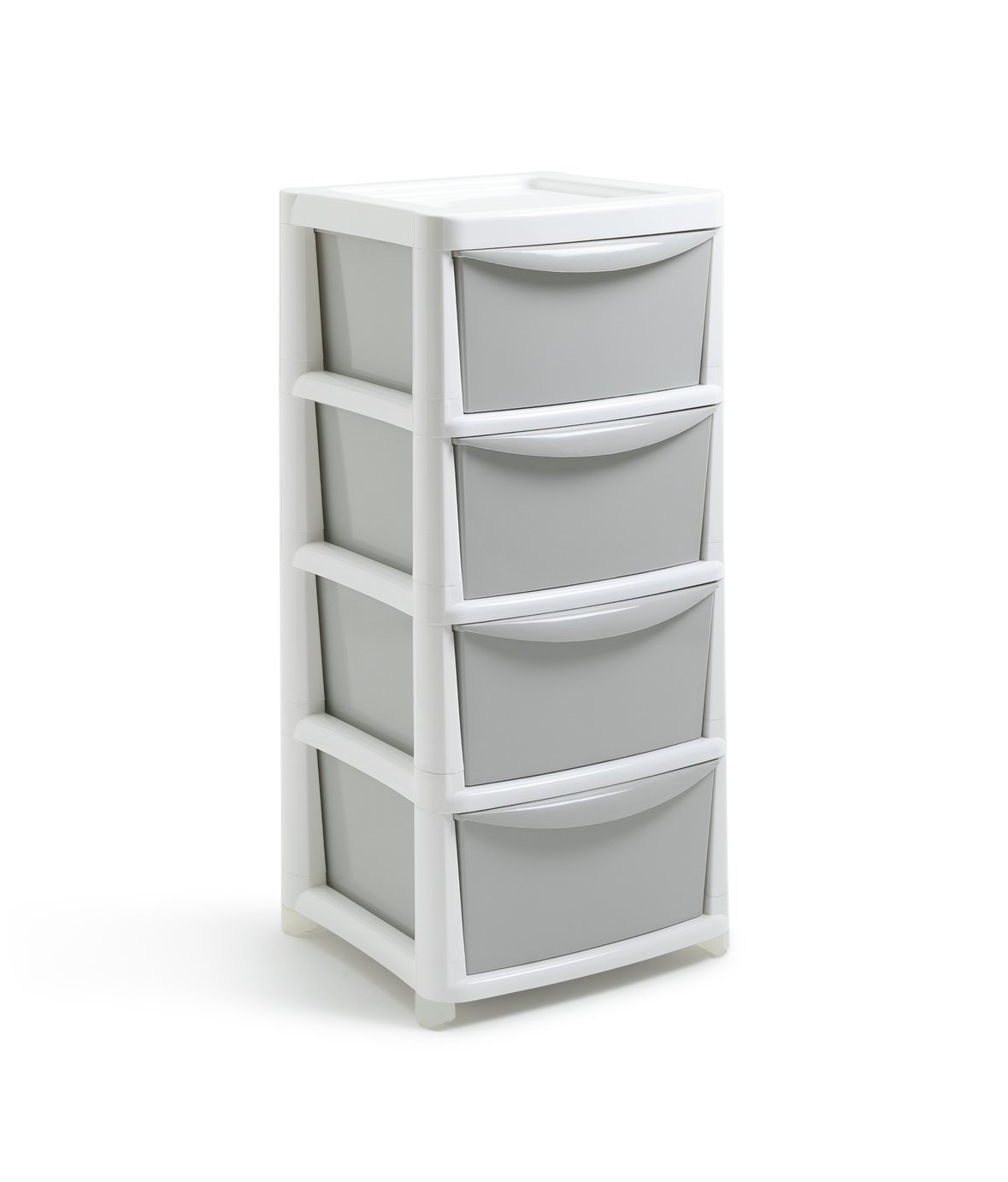 Argos Home 4 Drawer Wide Tower - Light Grey