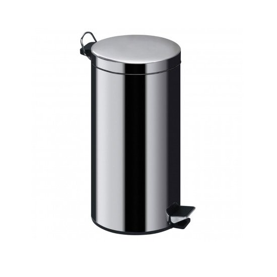 Taimur Pedal Stainless Steel Bin In Silver Finish