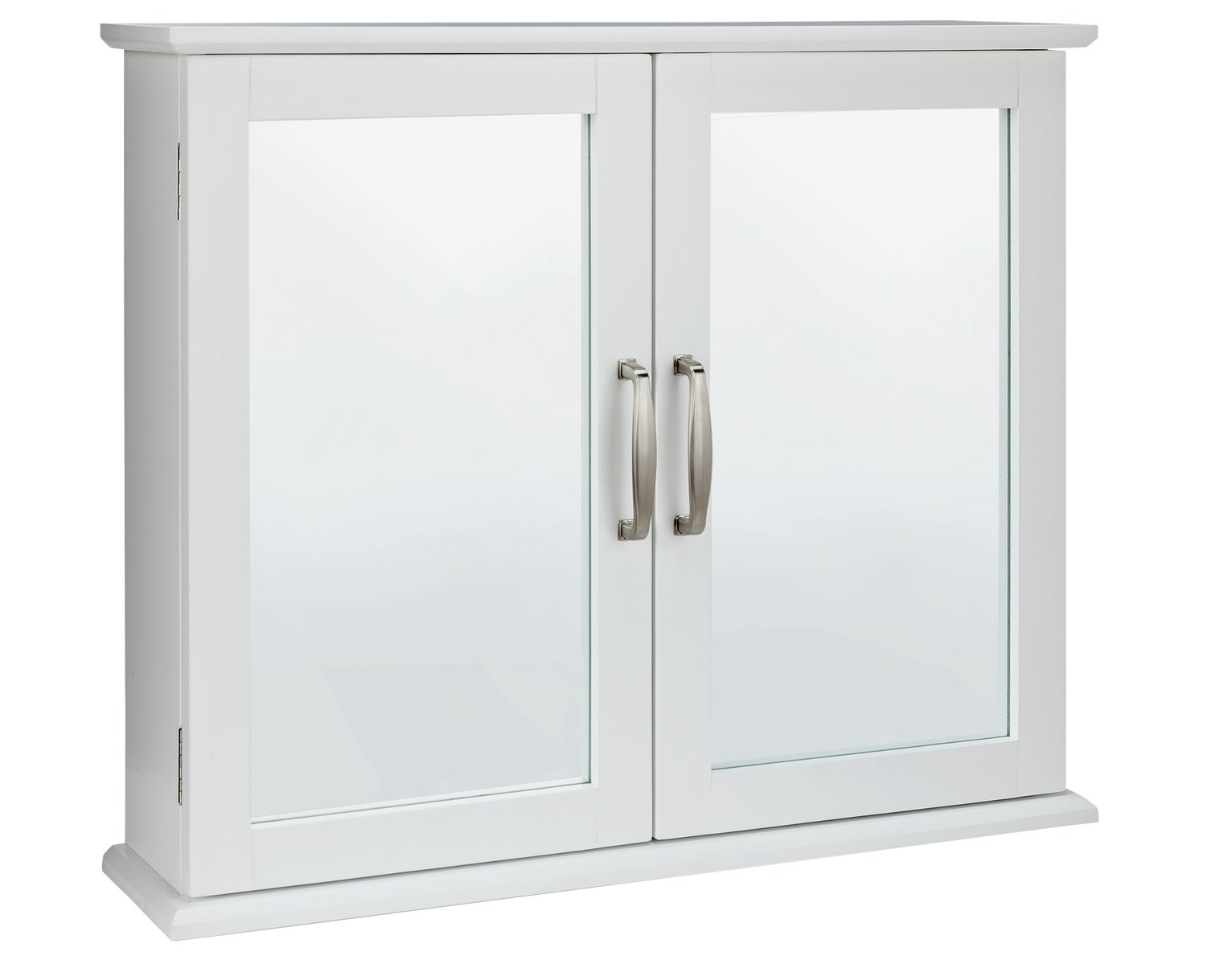 Argos Home Tongue & Groove Mirrored Cabinet - White