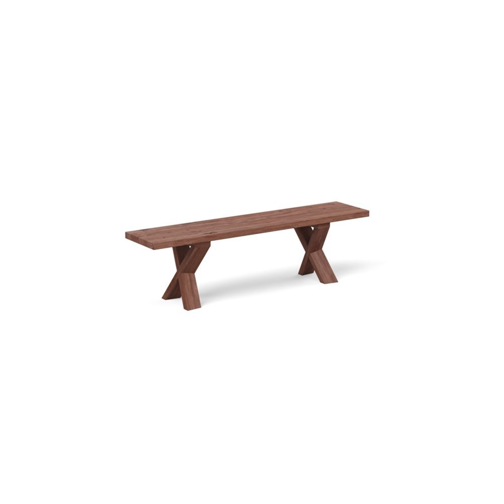 Heal's Oslo Bench 240x35cm Walnut Straight Edge Filled