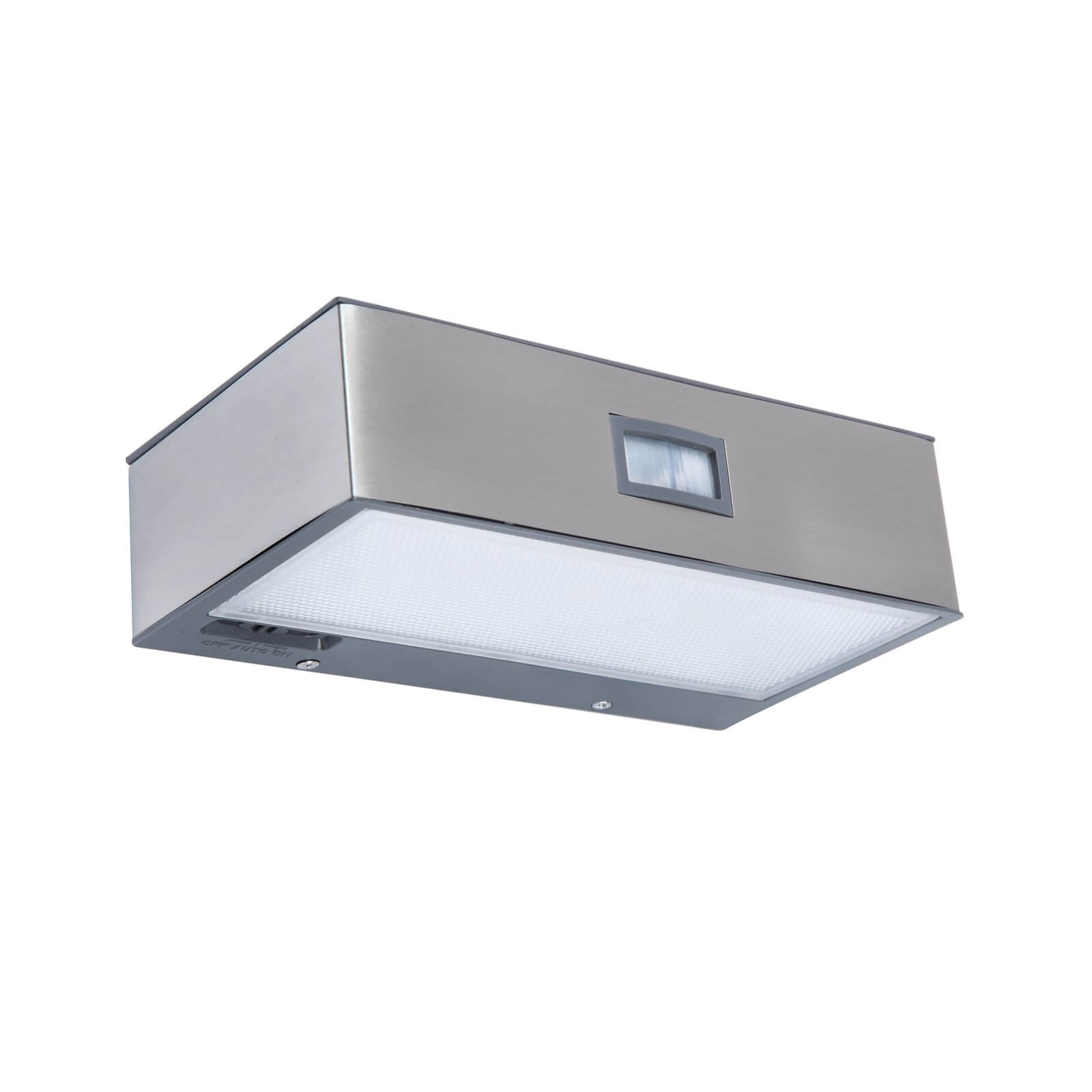 Lutec Brick Solar LED Outdoor Wall Light With PIR Motion Sensor