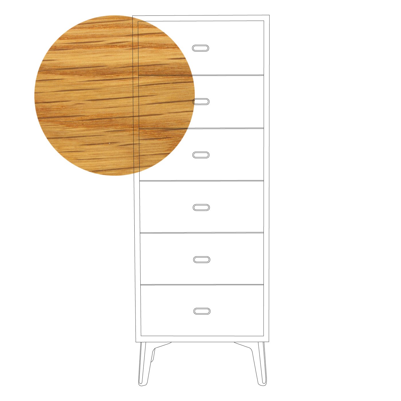 De La Espada Mcqueen Tall Chest Oiled Oak