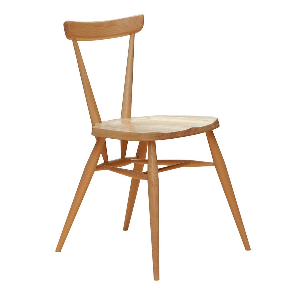 Ercol Originals Stacking Dining Chair - Brown - Ash Wood -  - Barker & Stonehouse