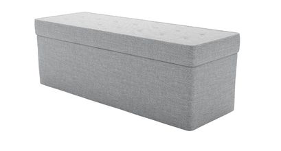 Buttons Storage Bench in Frost Highland Tweed