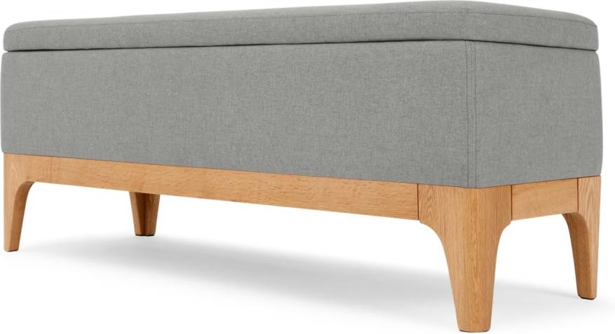Roscoe Ottoman Storage Bench, Cool Grey
