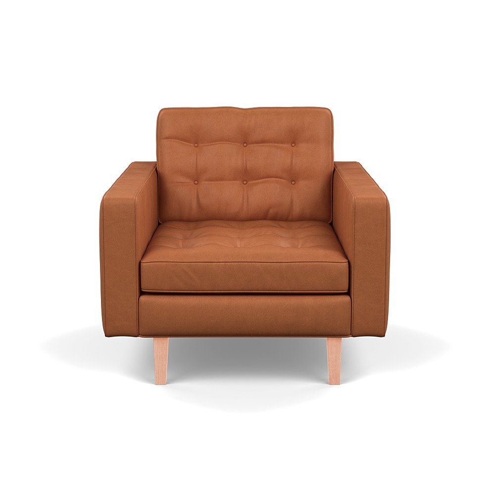 Heal's Matera Chaise Longue Linea Leather 680 Black Feet