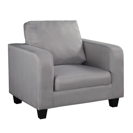 Axiolot Linen Fabric Lounge Chair In Grey
