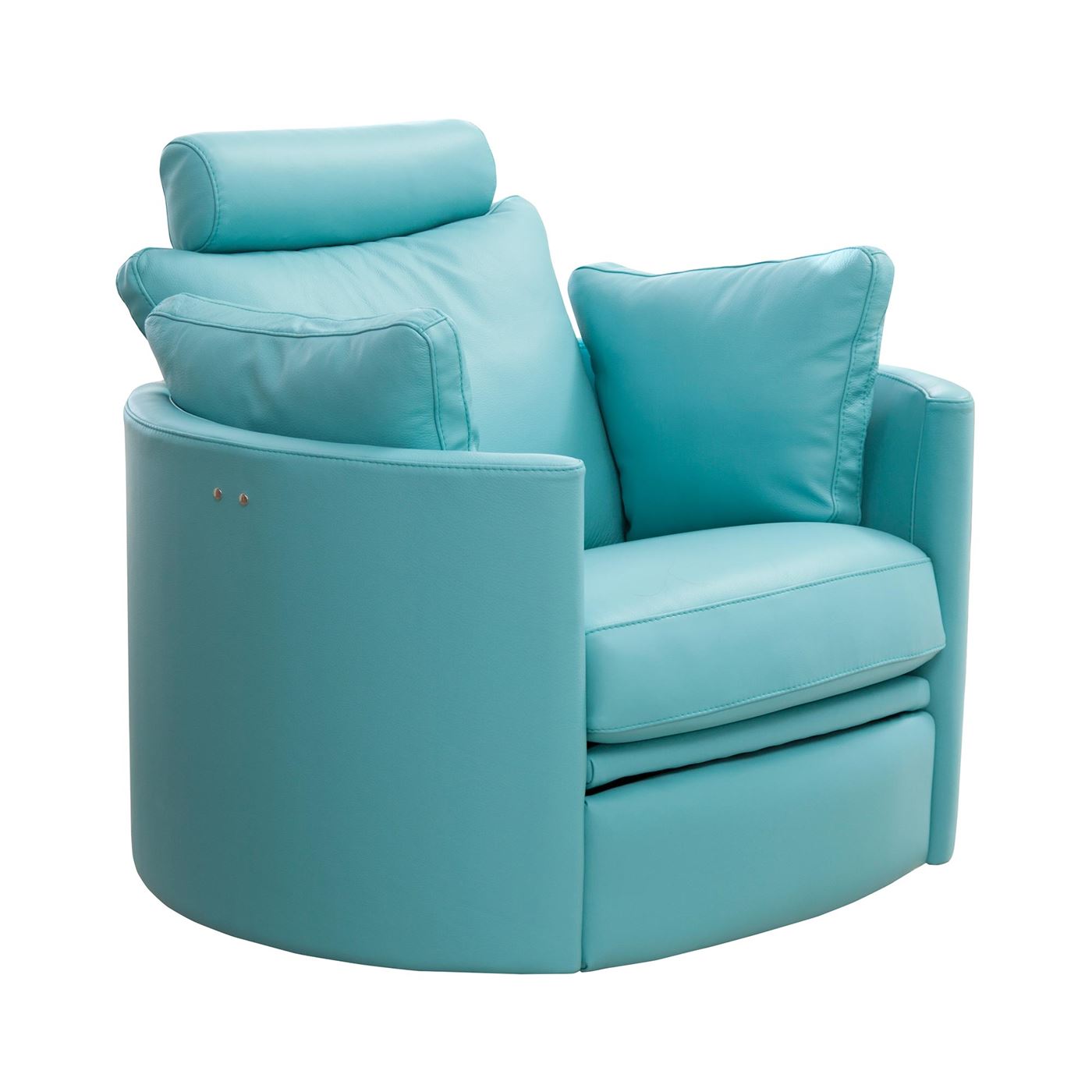 Fama Moon Leather Rocking Swivel Chair