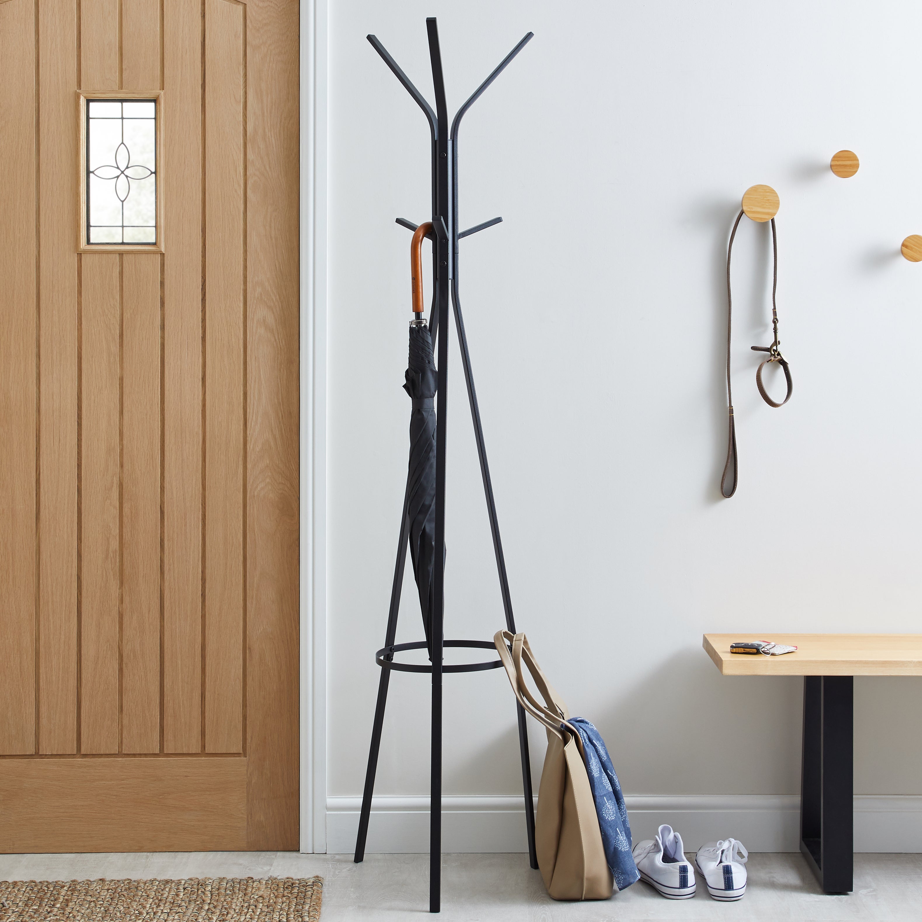 Matt Coat Stand Black