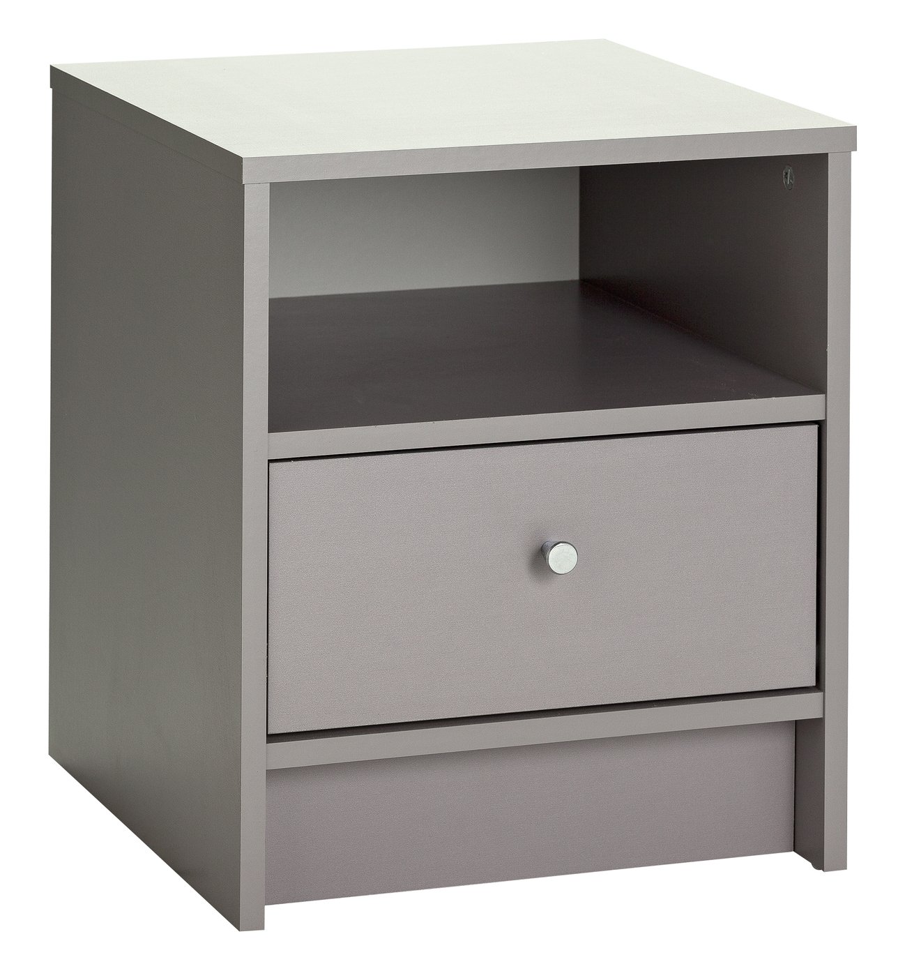 Argos Home Malibu 1 Drawer Bedside Table - Grey