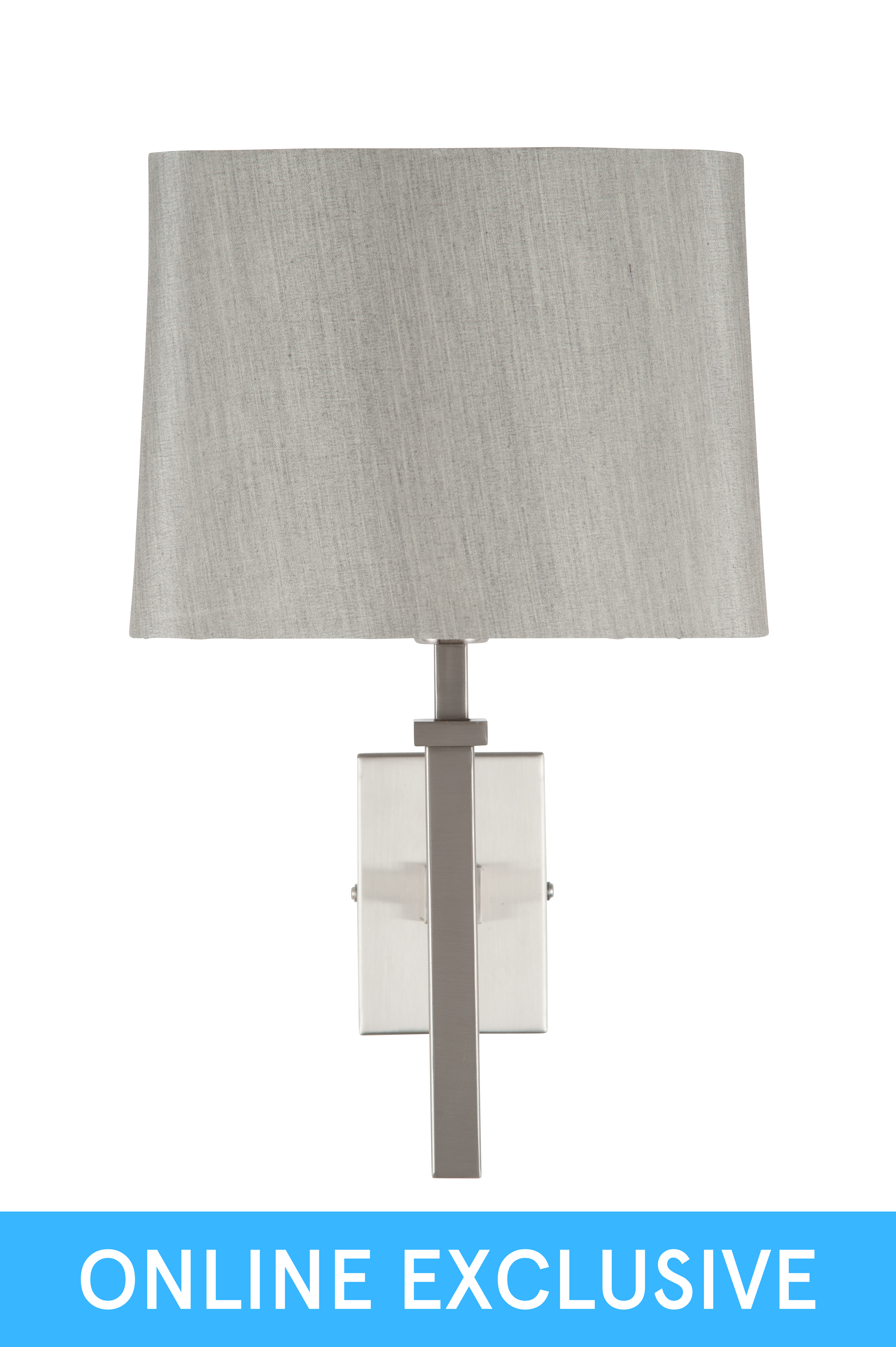 Erris Wall Lamp - Satin Silver Metal