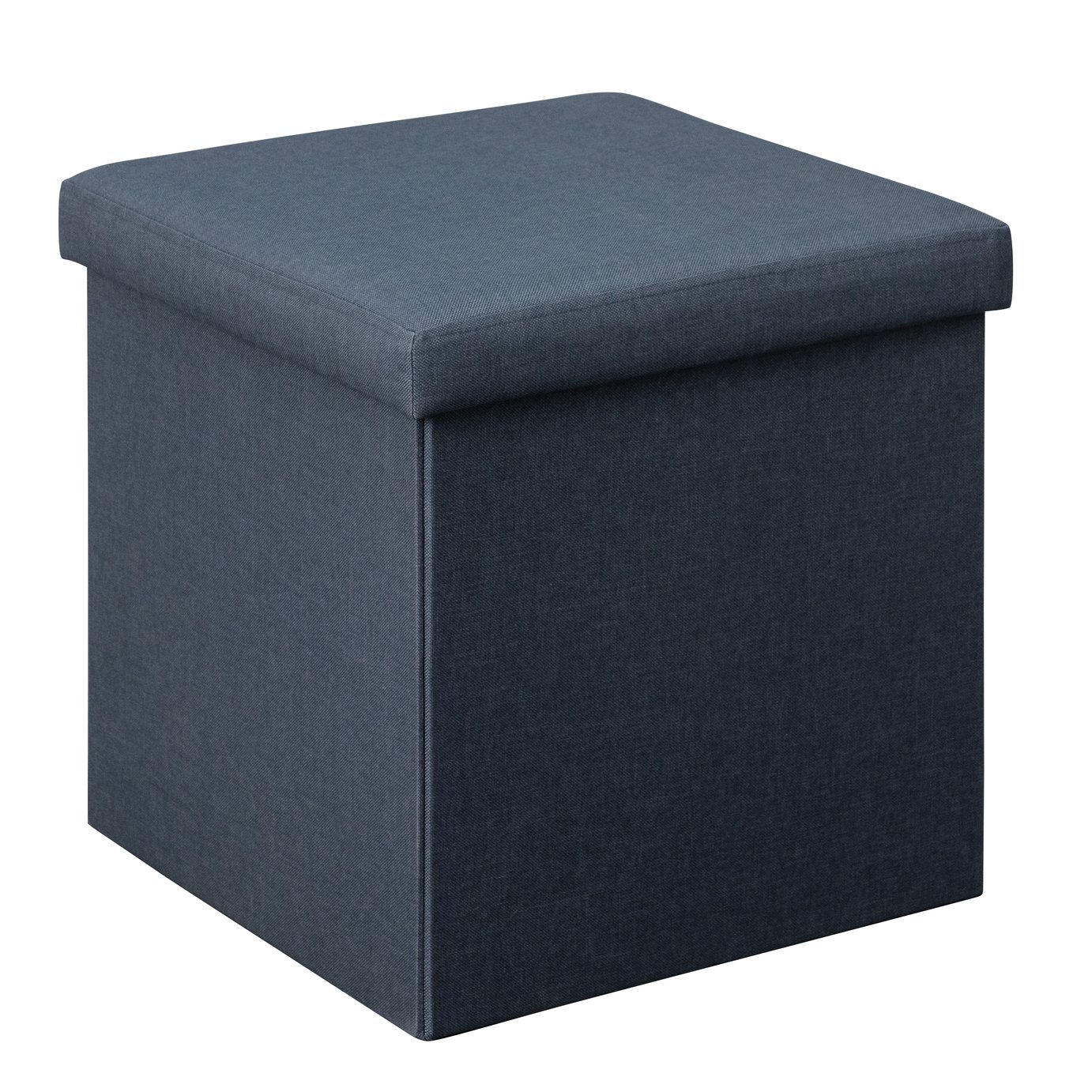 Argos Home Tilly Small Fabric Ottoman - Navy