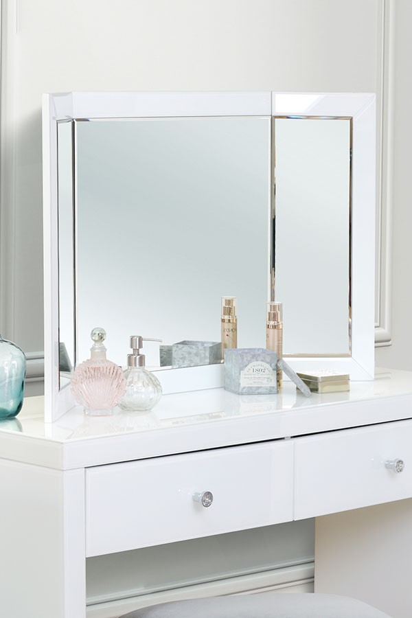 COLLETA White Triple Folding Mirror