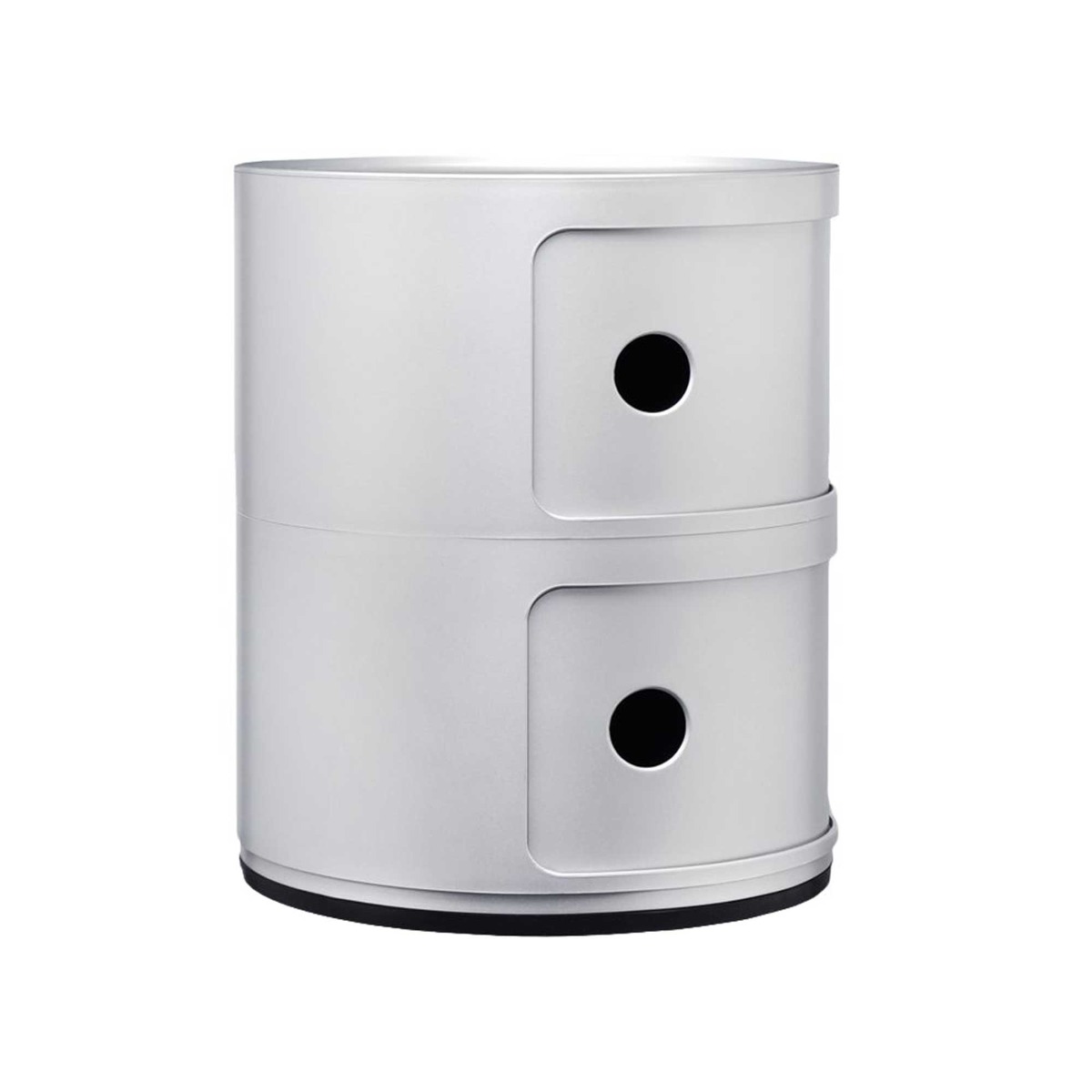 Kartell Componibili 2 Drawer Storage Unit, Silver