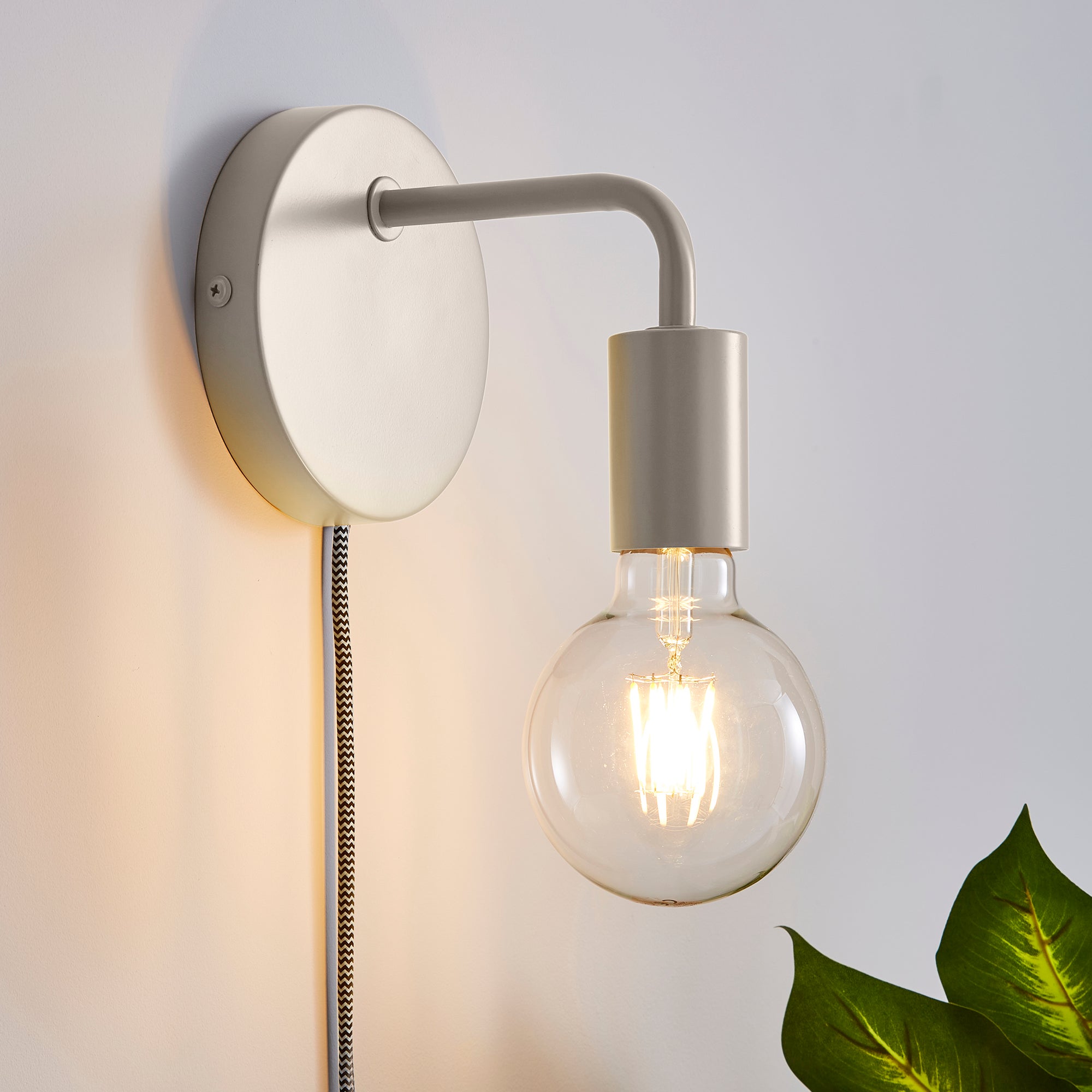 Elements Koppla Plug-In Wall Light Grey