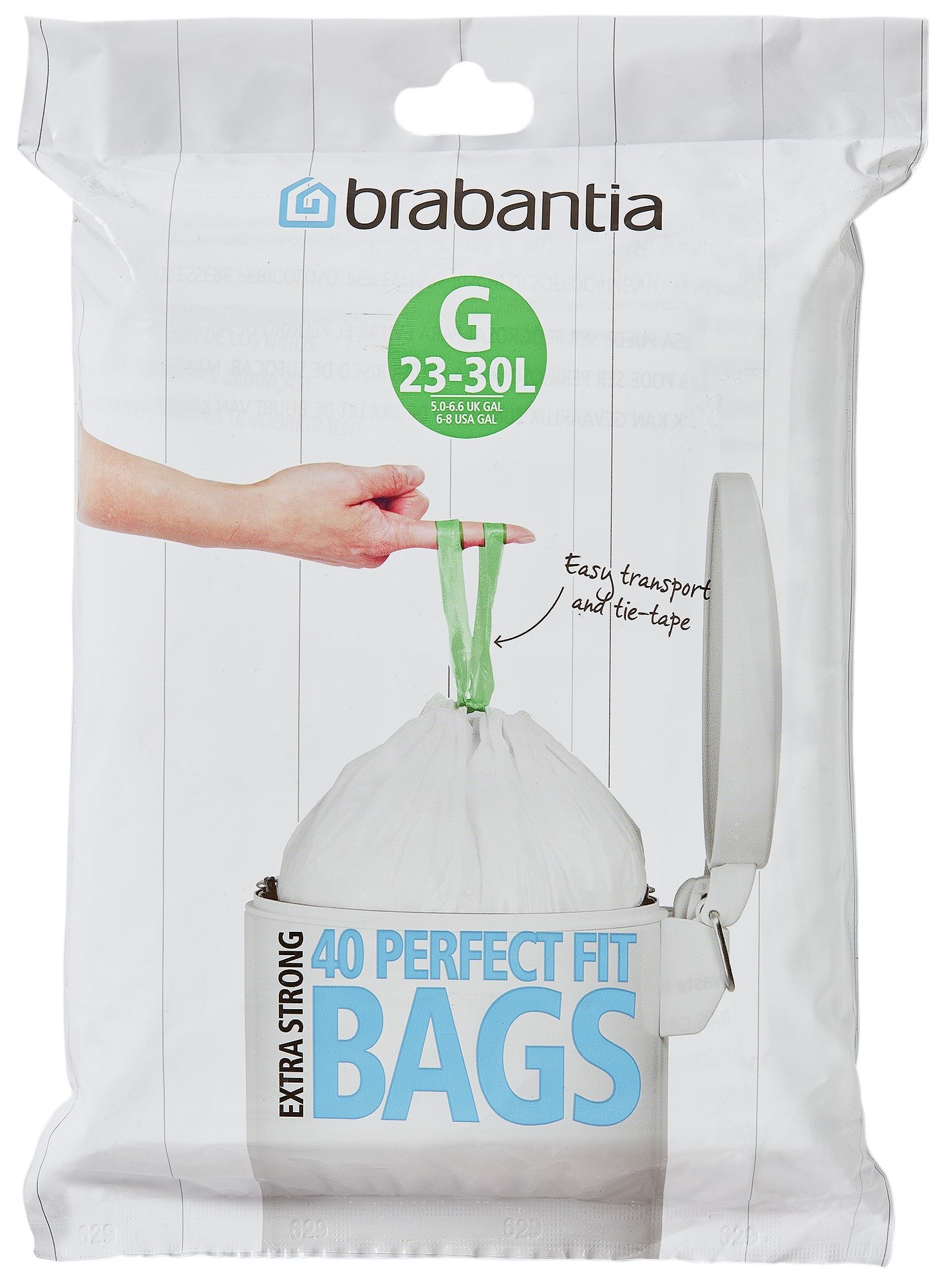 Brabantia 30 Litre Perfect Fit Bin Bags Size G - Pack of 40