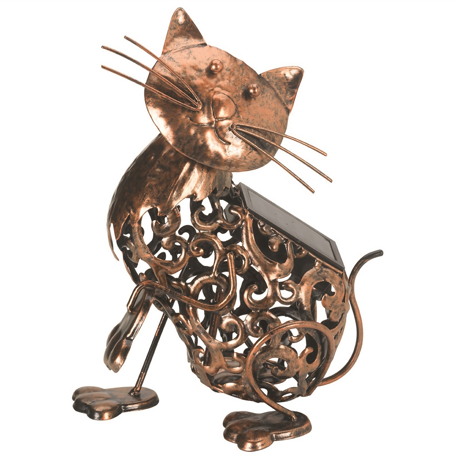 Solar Silhouette Cat 24x20x12.5cm