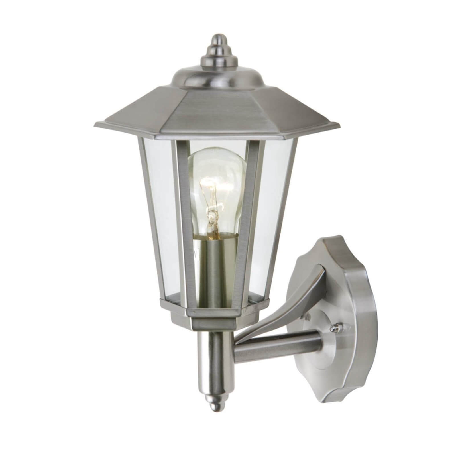 Lutec Grosvenor Stainless Steel Outdoor Wall Lantern
